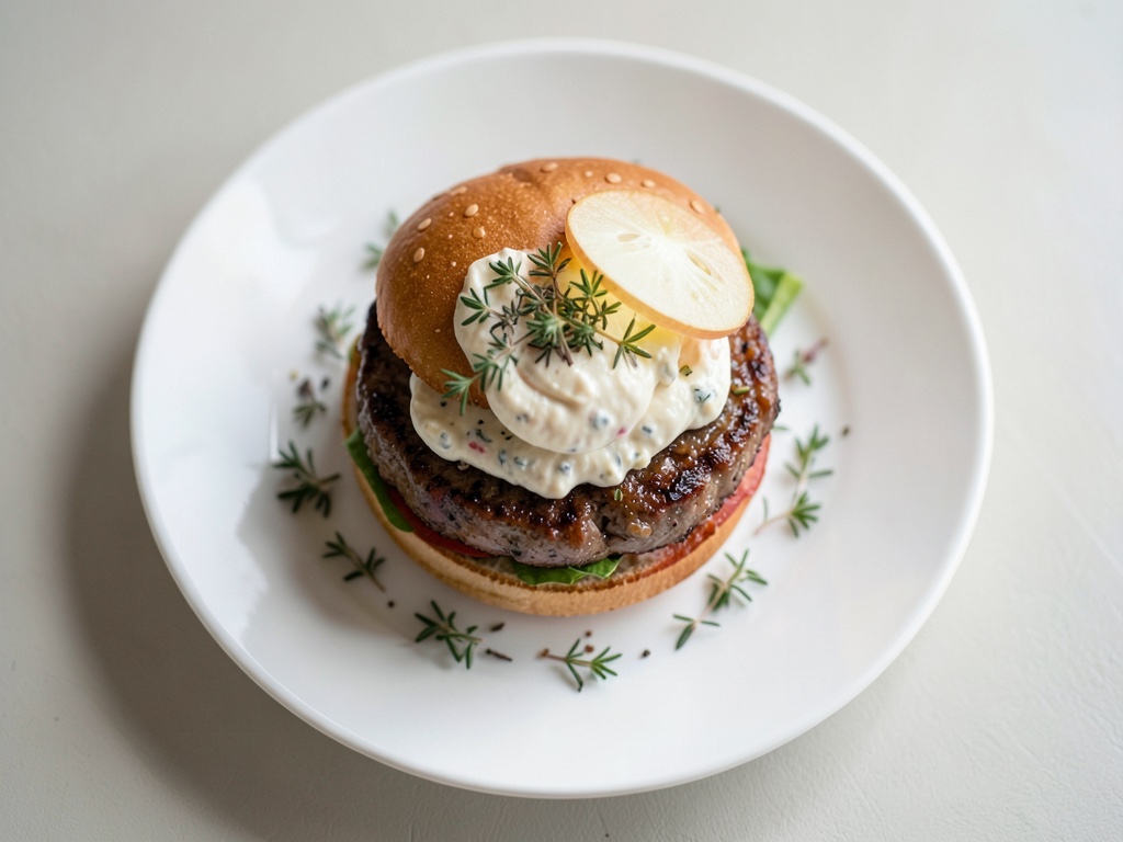 Burger con formaggio fresco di capra