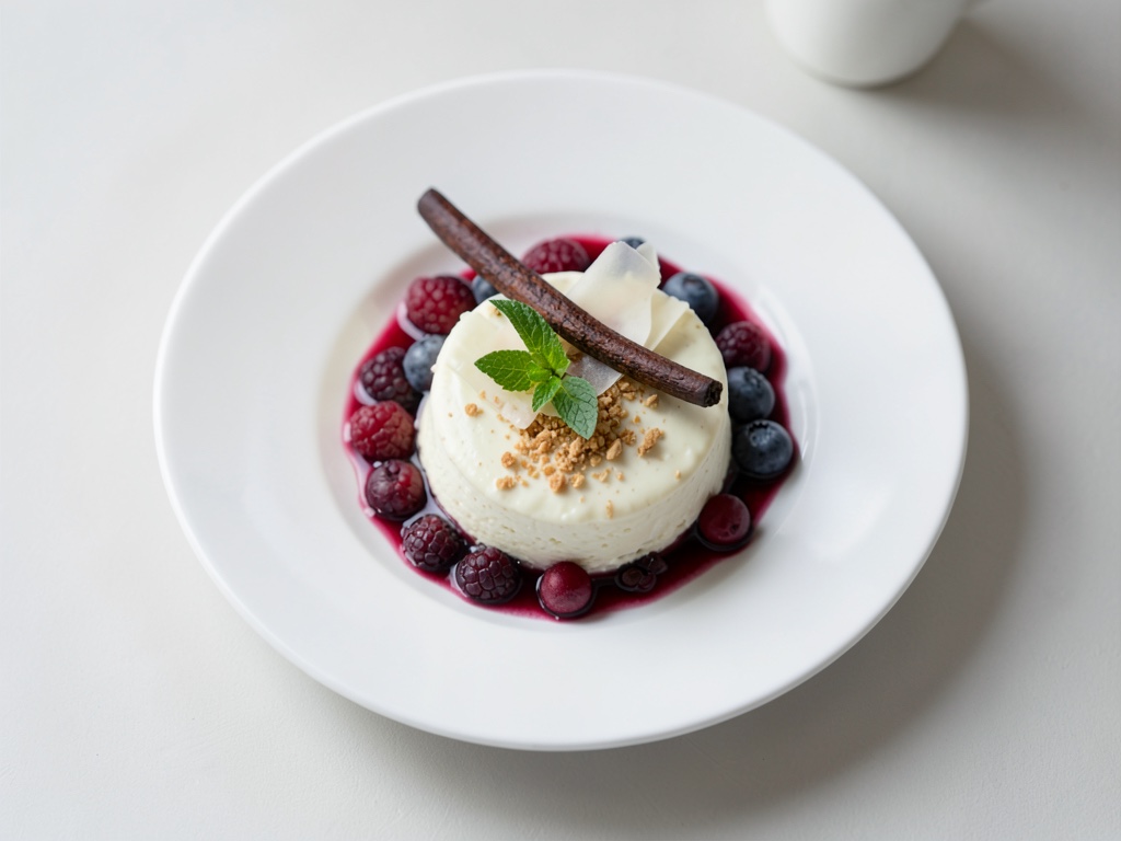 Panna cotta al latticello con frutti di bosco
