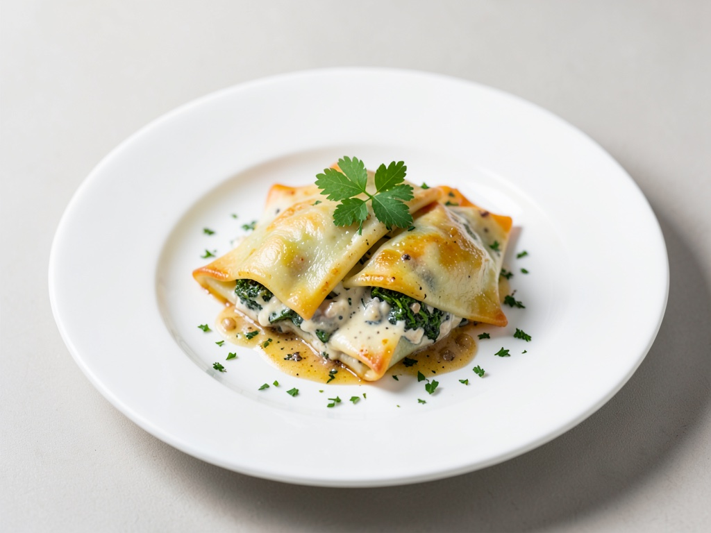 Cannelloni con ripieno cremoso di formaggio di capra e rucola
