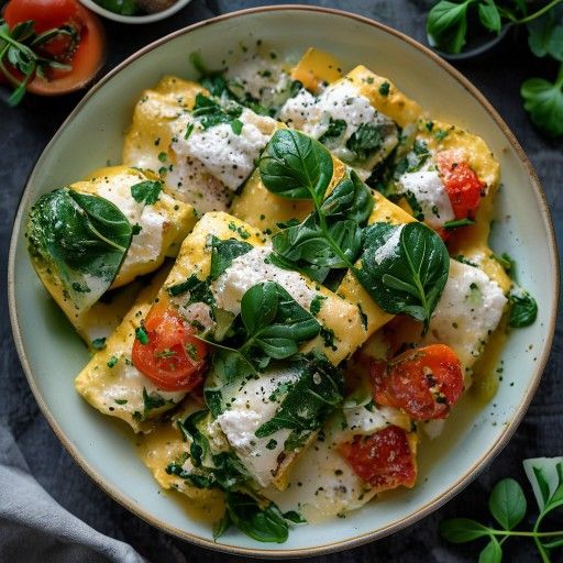 Cannelloni à l'épinard au four