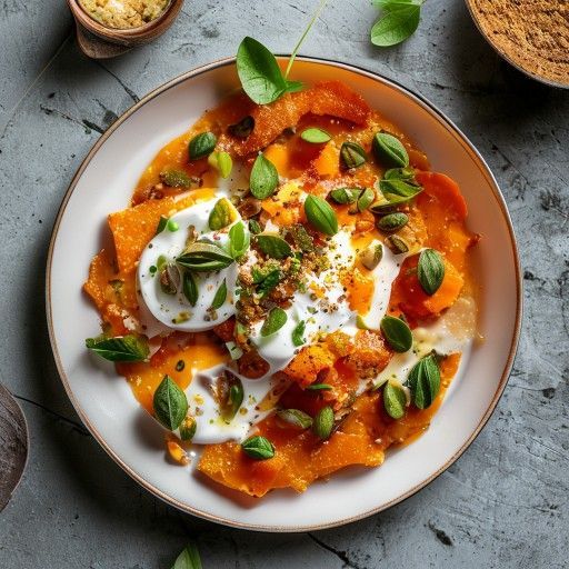Orangen-Carpaccio mit Pistazien und Joghurt