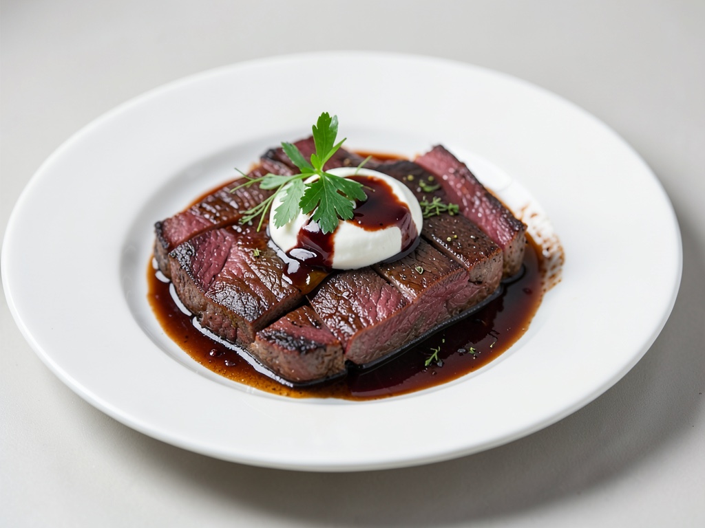 Delicato Carpaccio di Filetto di Manzo con Dip Balsamico Dolce-Acido