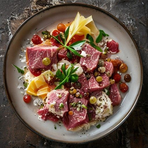 Carpaccio di manzo con capperi e parmigiano