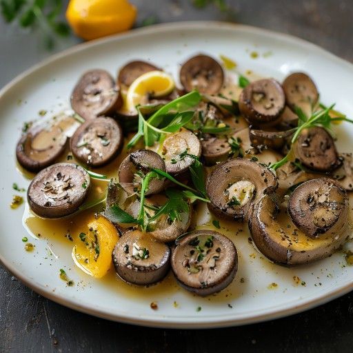 Carpaccio de boletus muy fino