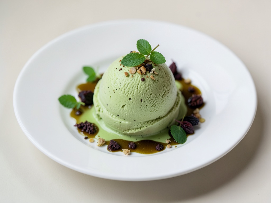 Gelato al matcha cremoso con anacardi