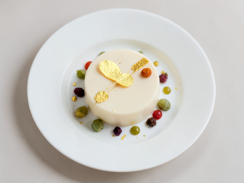 Gelatina allo Champagne con foglia d'oro