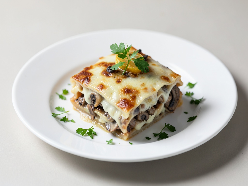 Zitronige Pilz-Lasagne