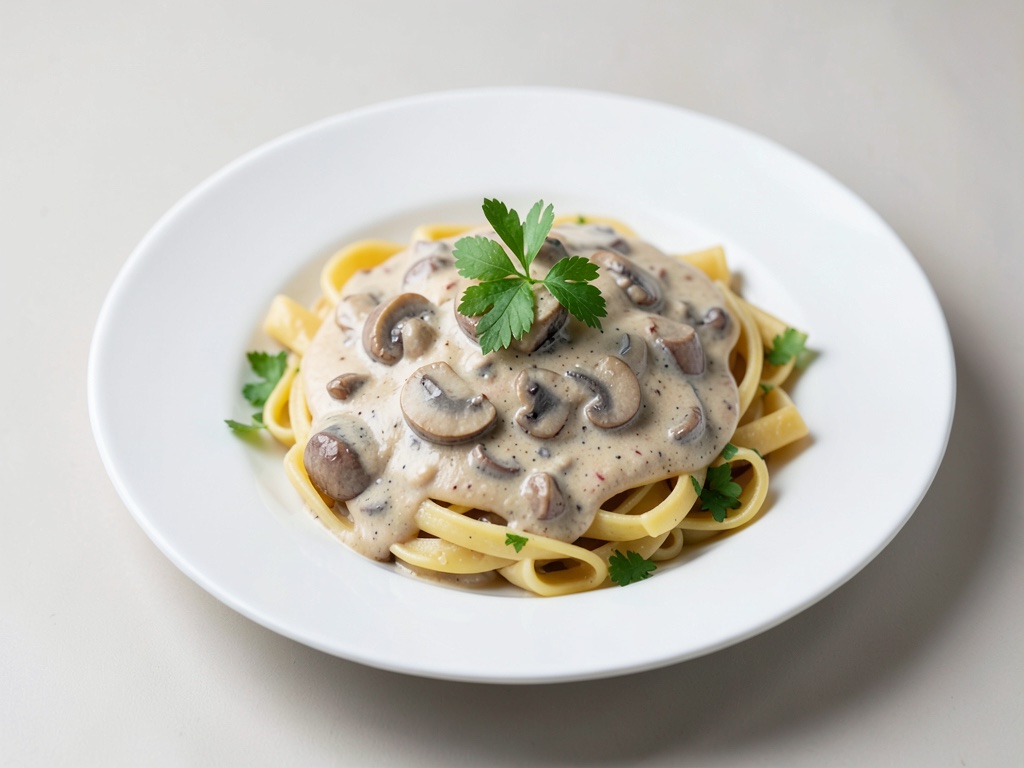 Salsa cremosa ai funghi per la pasta