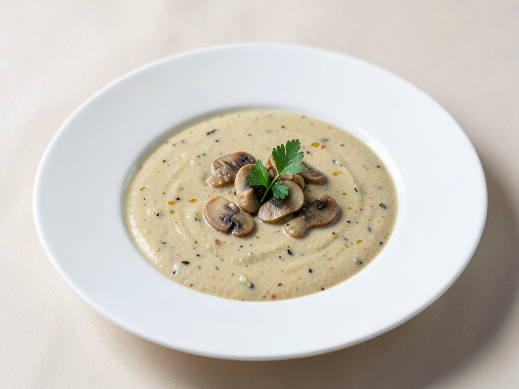 Zuppa cremosa di funghi
