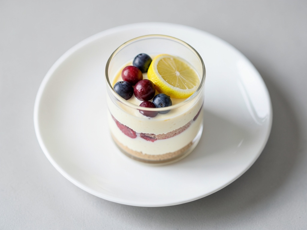 Cheesecake alla frutta in bicchiere