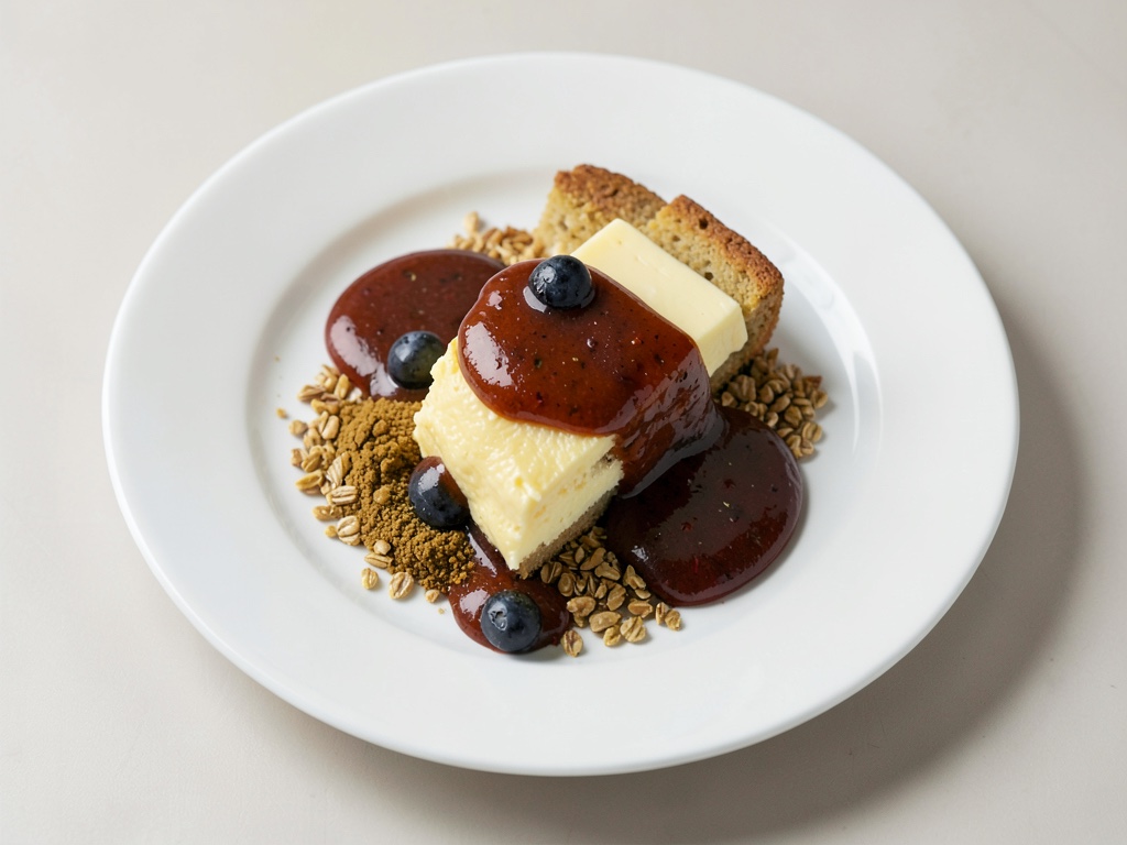 Torta di formaggio con salsa ai frutti di bosco