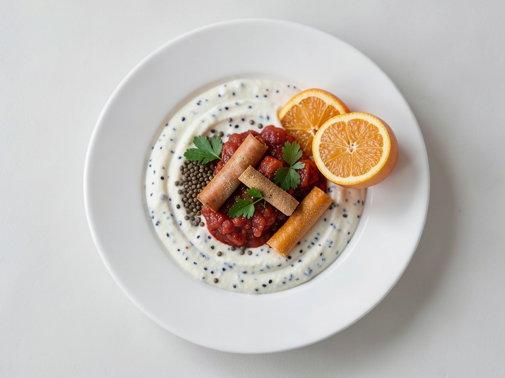 Yogurt cremoso ai semi di chia con crema di clementine