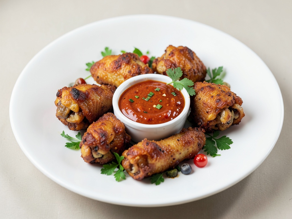 Alitas de pollo crujientes con salsa Tex-Mex picante