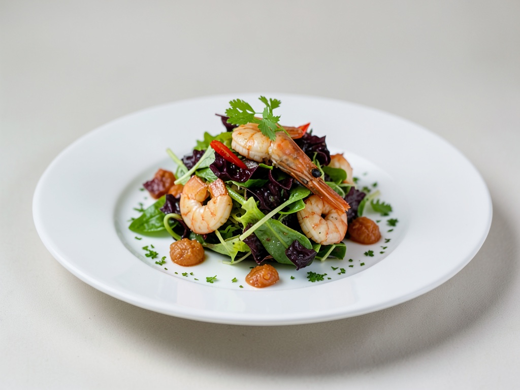 Insalata di cicoria con gamberi