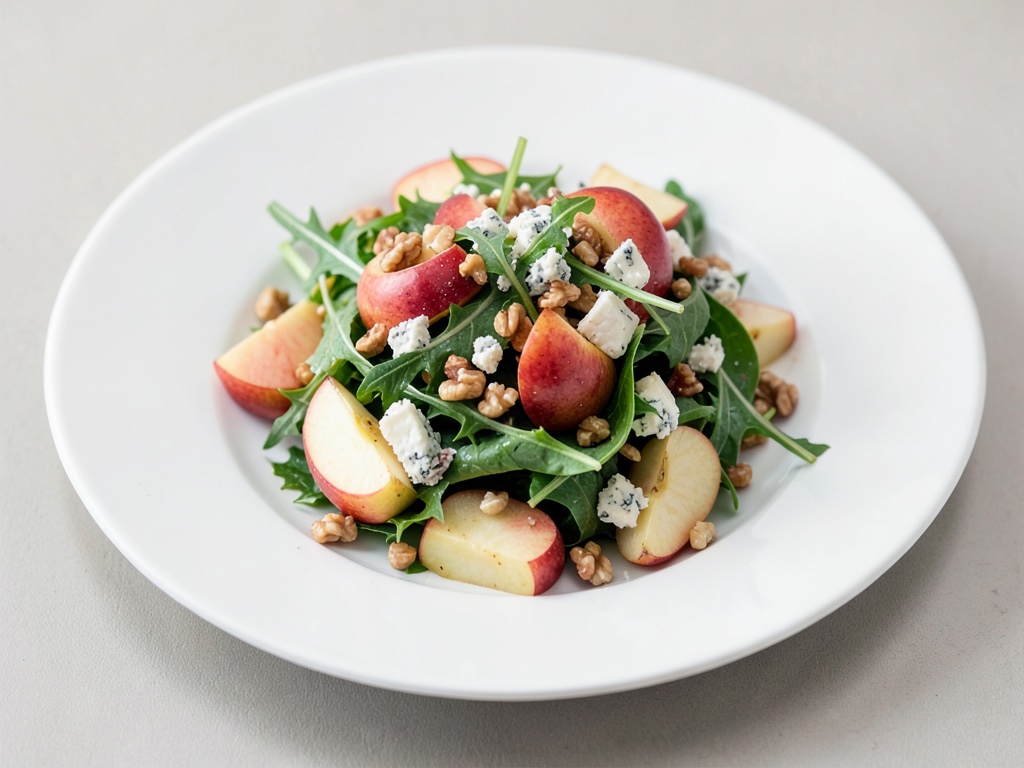 Insalata fresca di cicoria con mele, noci e formaggio erborinato