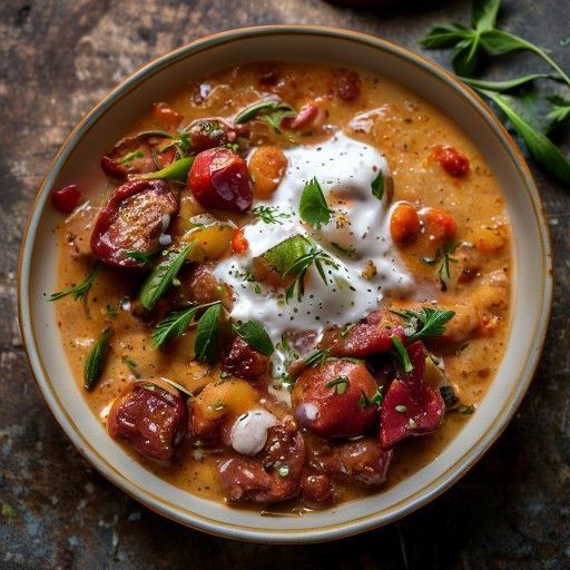 Chili con Carne cremoso con panna acida