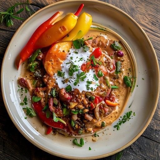 Cremoso Chili con Carne con panna acida