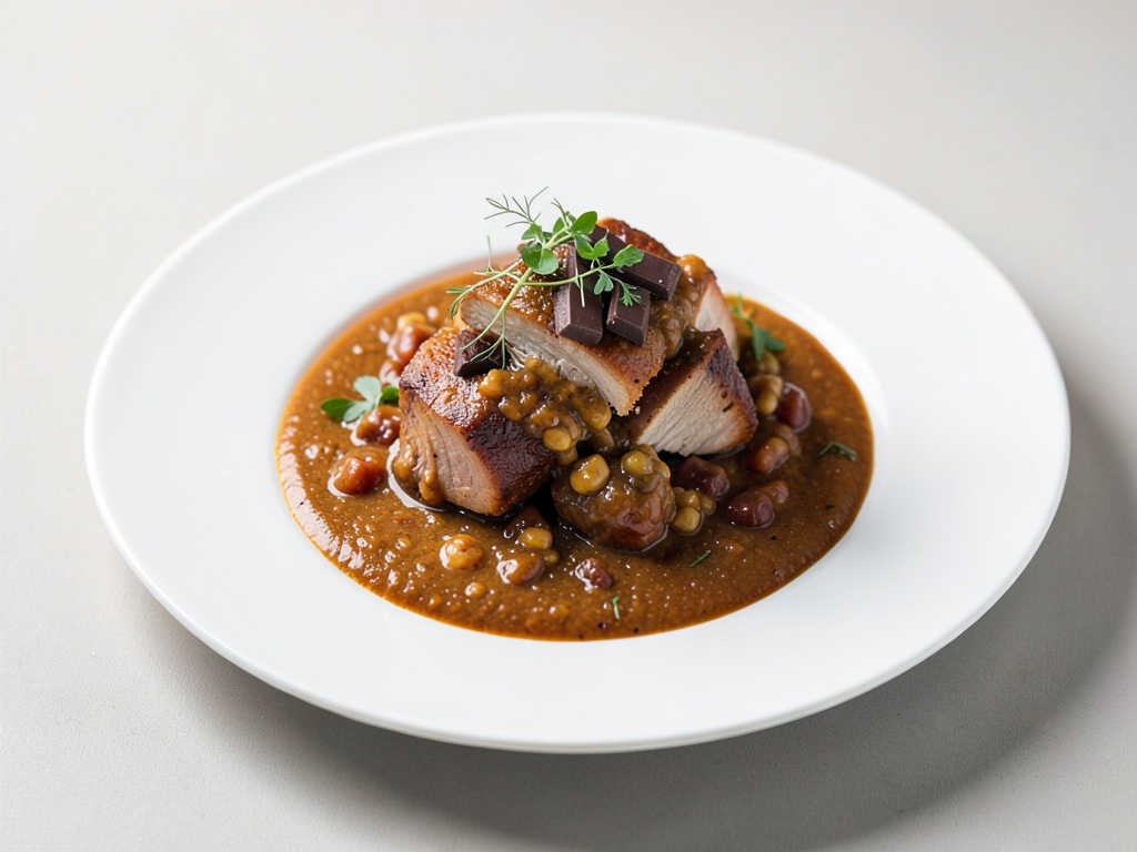 Chili cremoso con tacchino e tocco di cioccolato