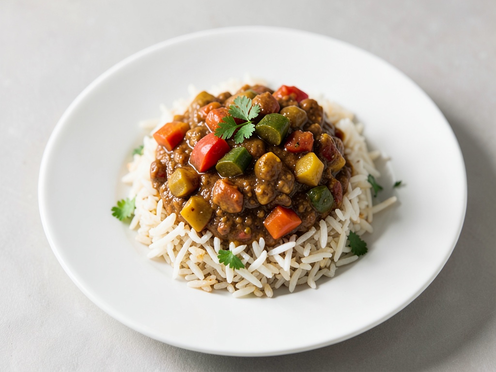Chili aux légumes avec riz