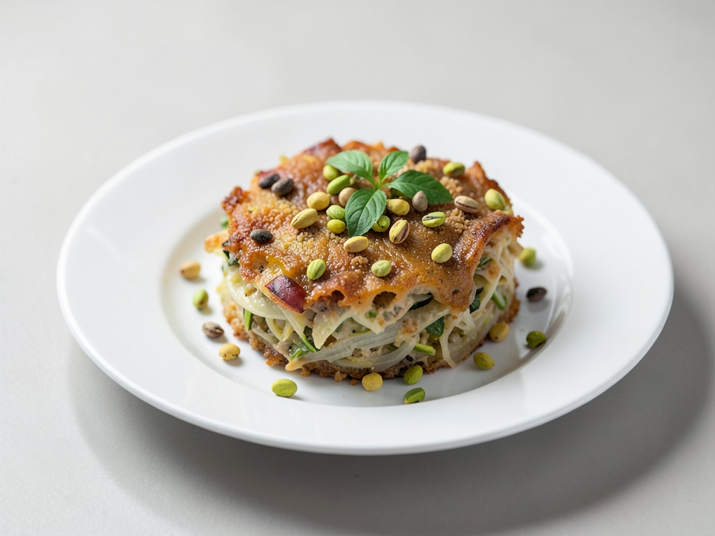 Gratin croccante di cavolo cinese con pistacchi