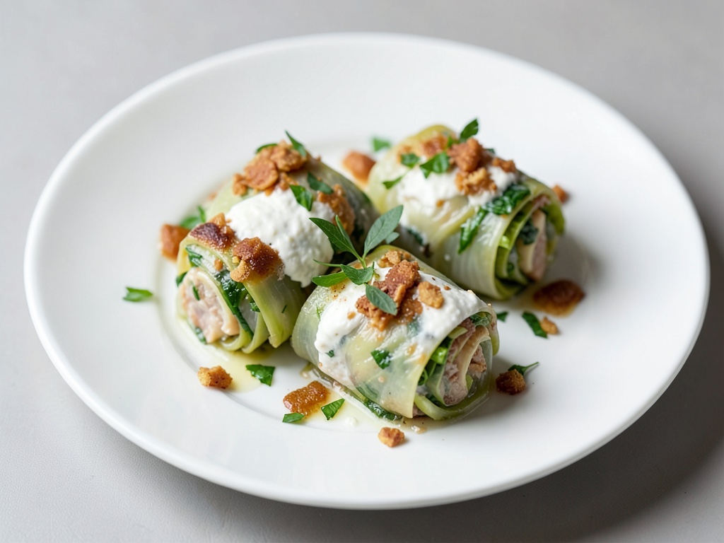 Involtini di cavolo cinese con formaggio di capra