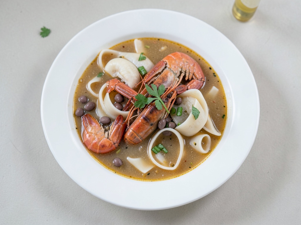 Zuppa veloce di gamberi con noodles di vetro