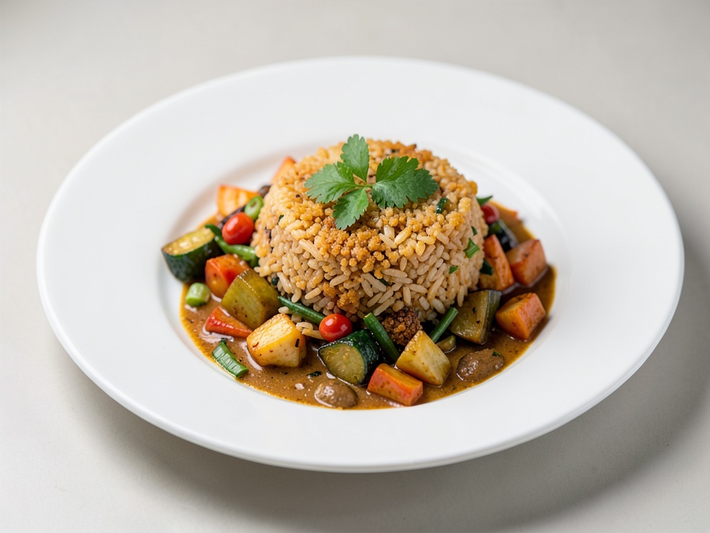 Wok di verdure croccanti con riso