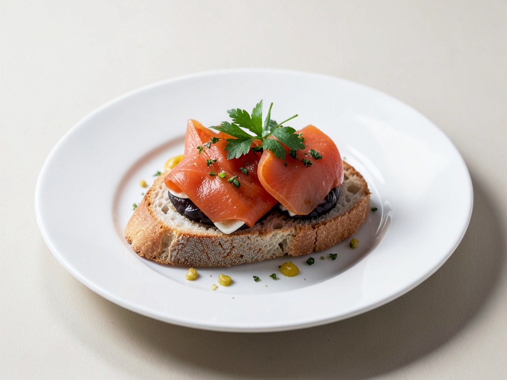 Ciabatta con salmón ahumado