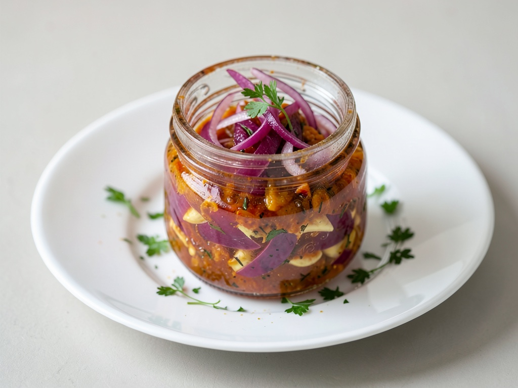 Cipolle rosse dolci-acidose in barattolo