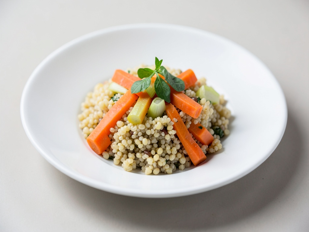Couscous con carote e porri