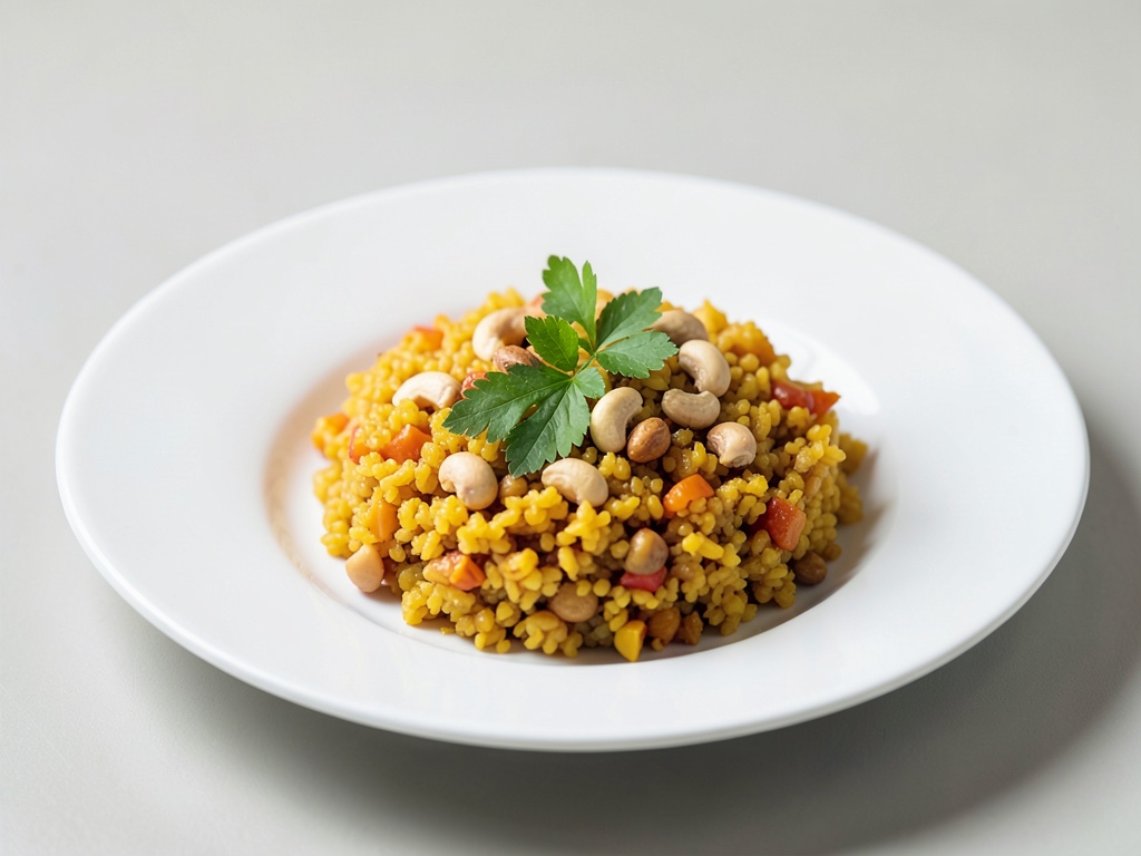 Couscous di zucca croccante con anacardi