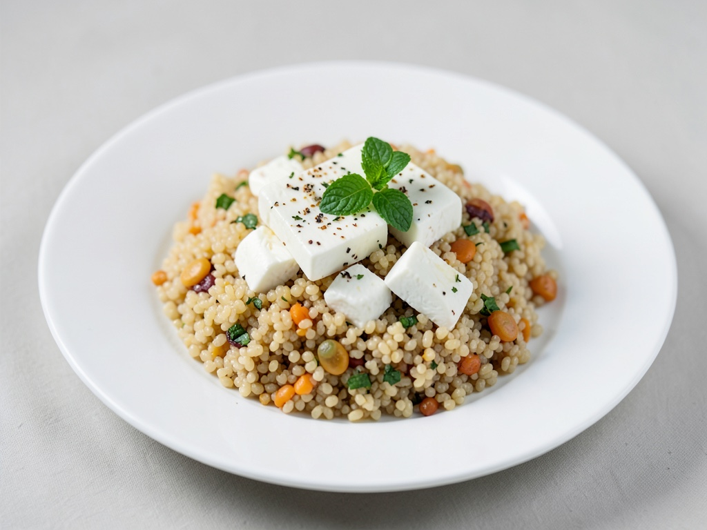 Couscous con mozzarella marinata