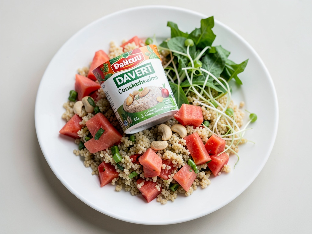 Insalata di couscous rinfrescante con anguria