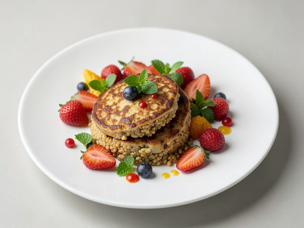 Frittelle di couscous con frutta fresca