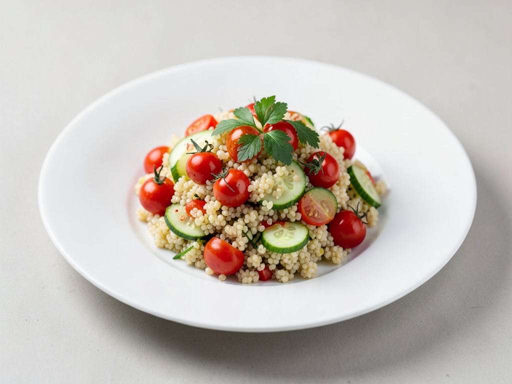 Insalata di couscous con pomodorini e cetriolo
