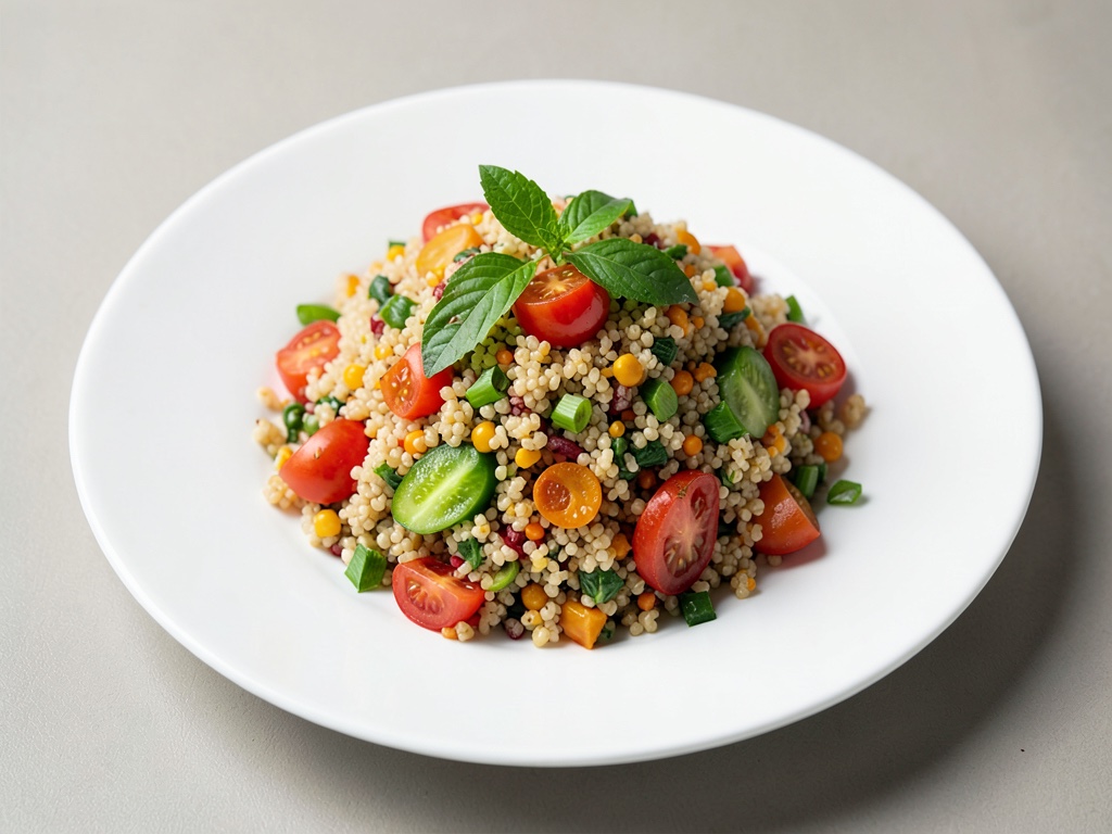 Insalata di couscous colorata con verdure fresche