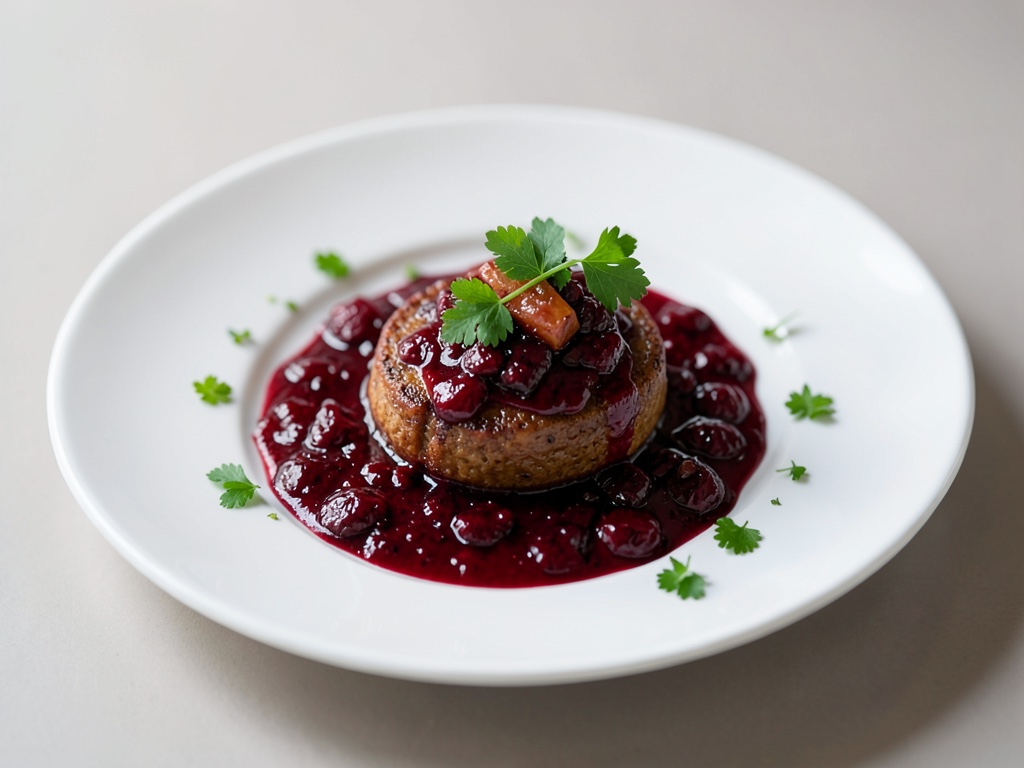 Sauce aux canneberges au vin rouge