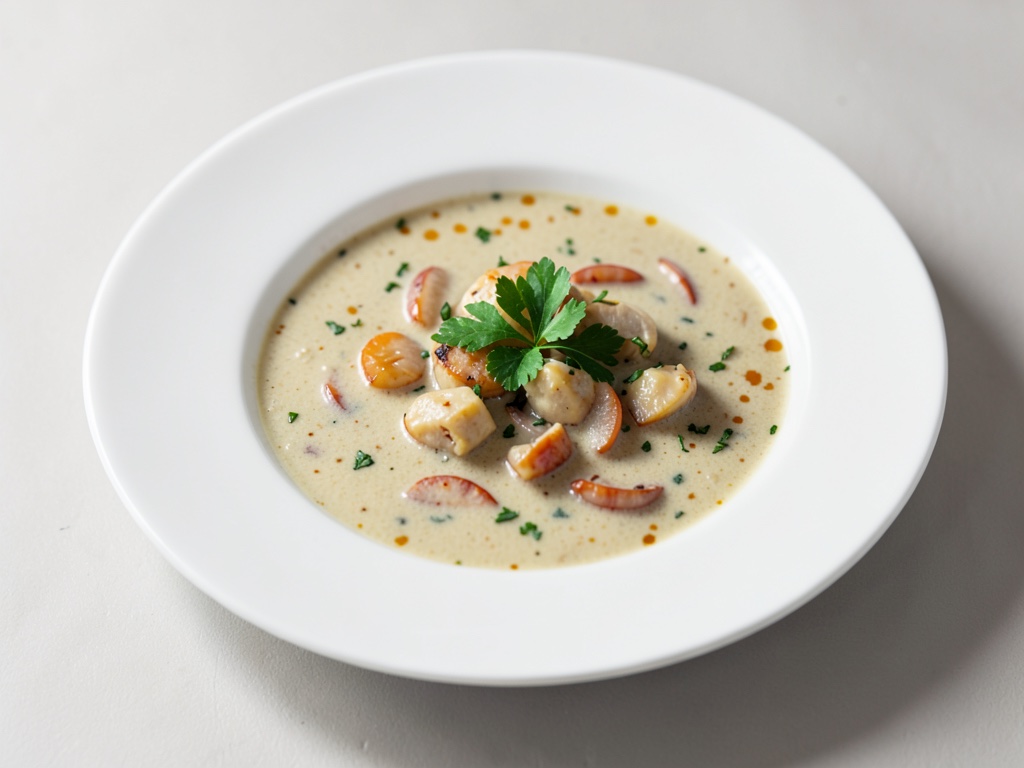 Soupe crémeuse aux fruits de mer