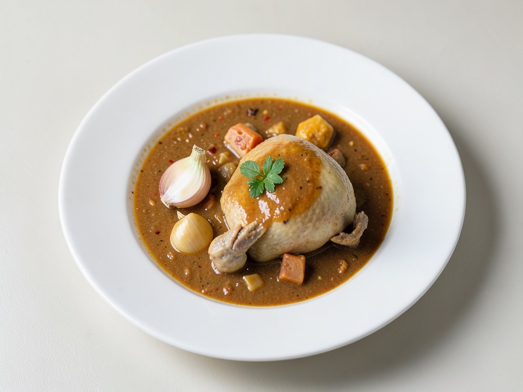 Soupe de curry au poulet crémeuse