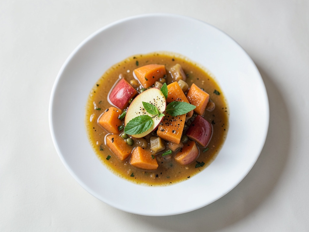 Zuppa cremosa di zucca con mela