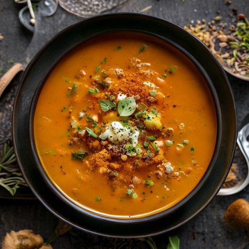 Zuppa vellutata di zucca e noce moscata