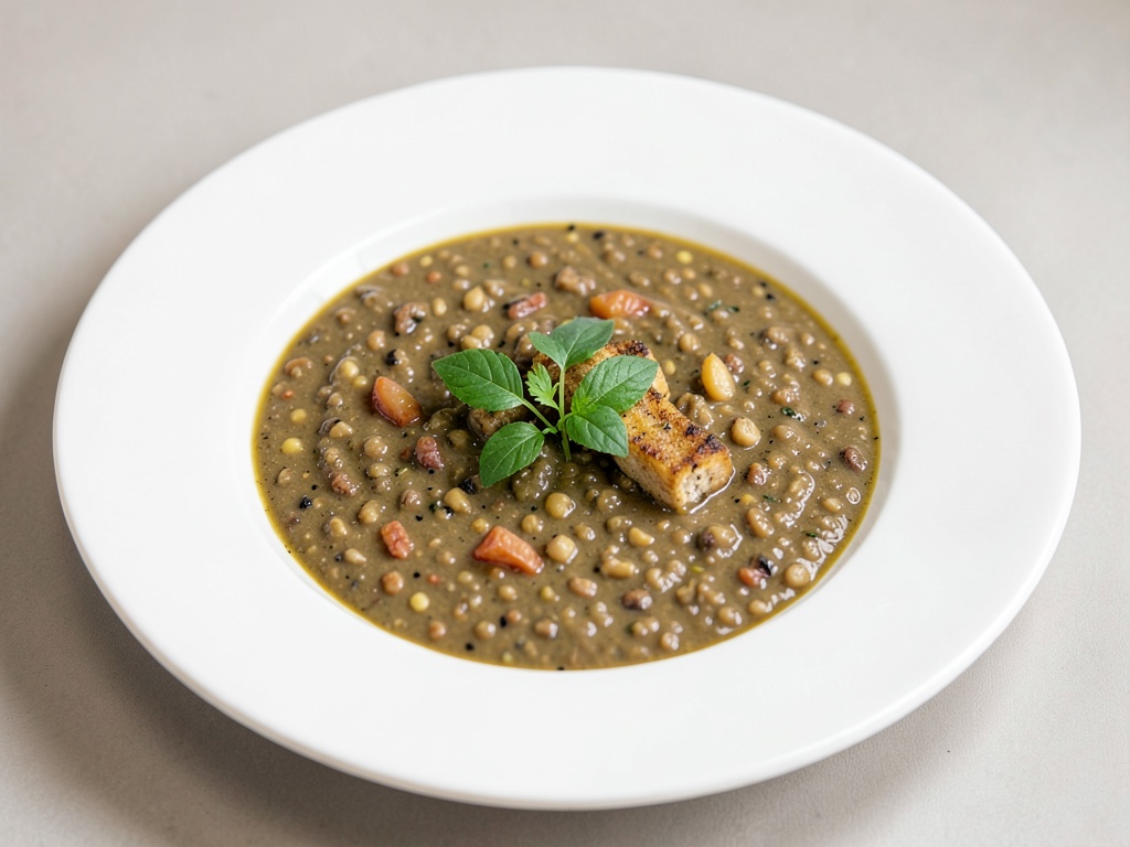 Zuppa cremosa di lenticchie