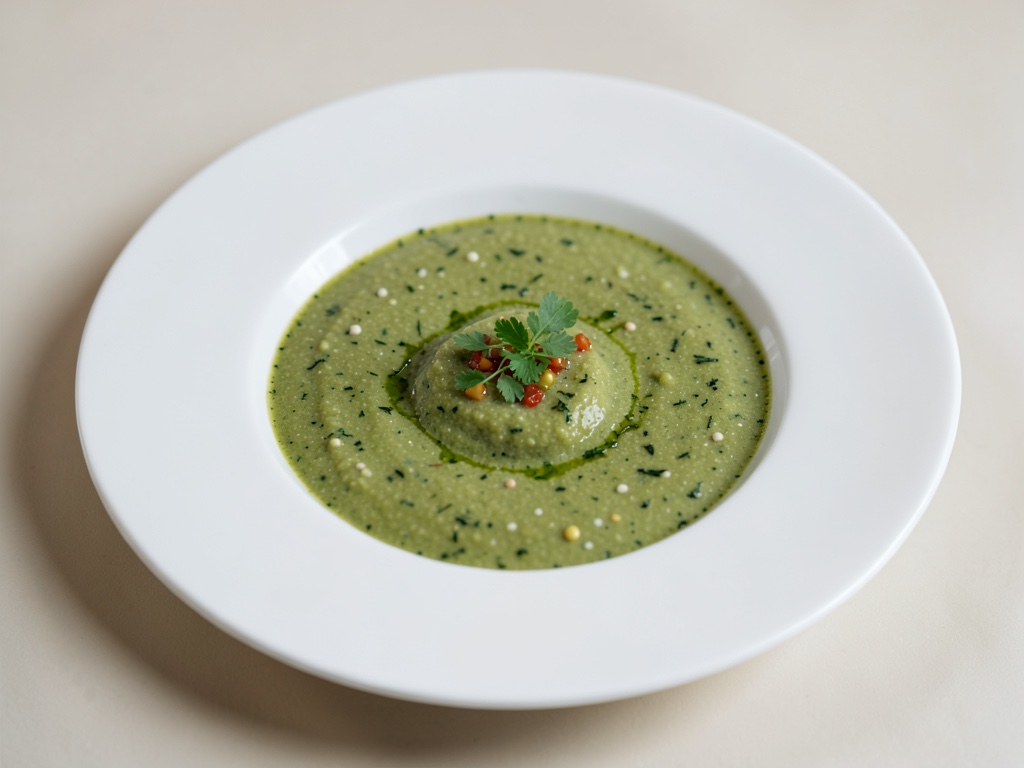 Sopa cremosa de hojas de nabeta