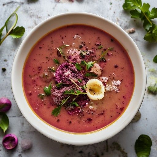 Sopa cremosa de remolacha