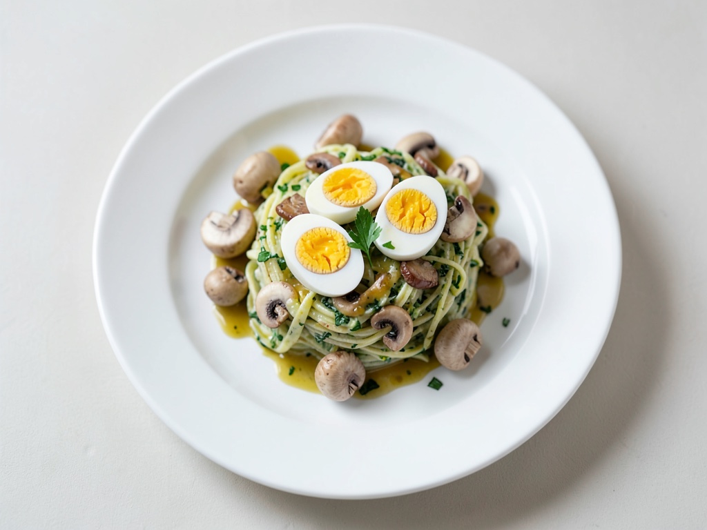 Insalata di uova cremosa ai funghi
