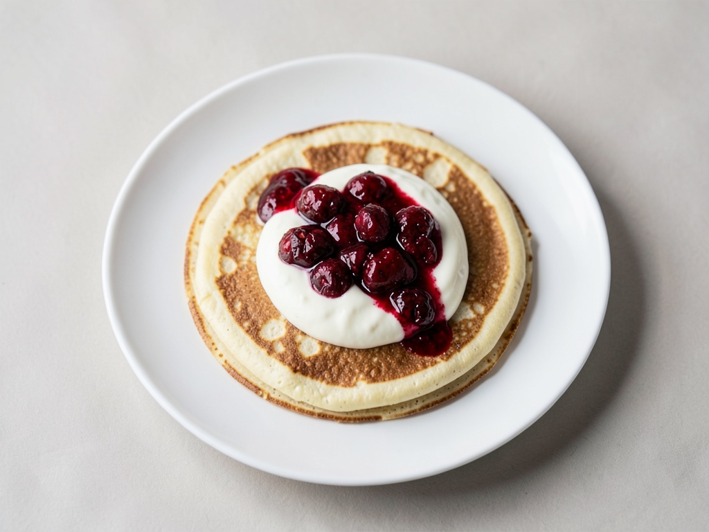 Crêpes fruttate con gelato allo yogurt fatto in casa