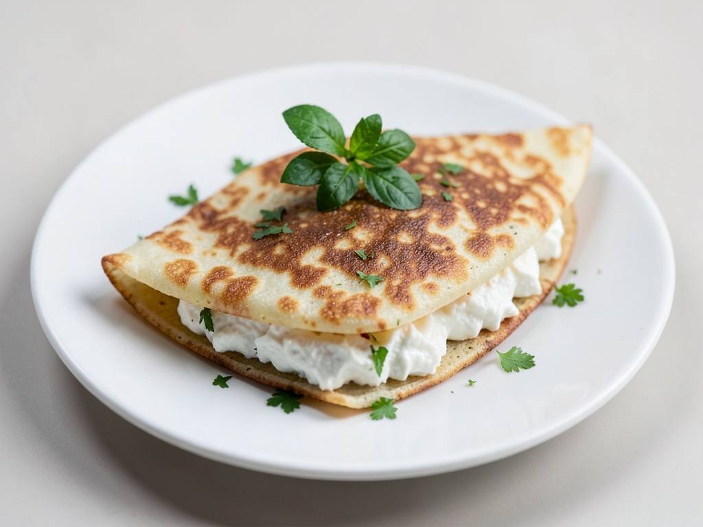 Crêpes salées à la crème fraîche