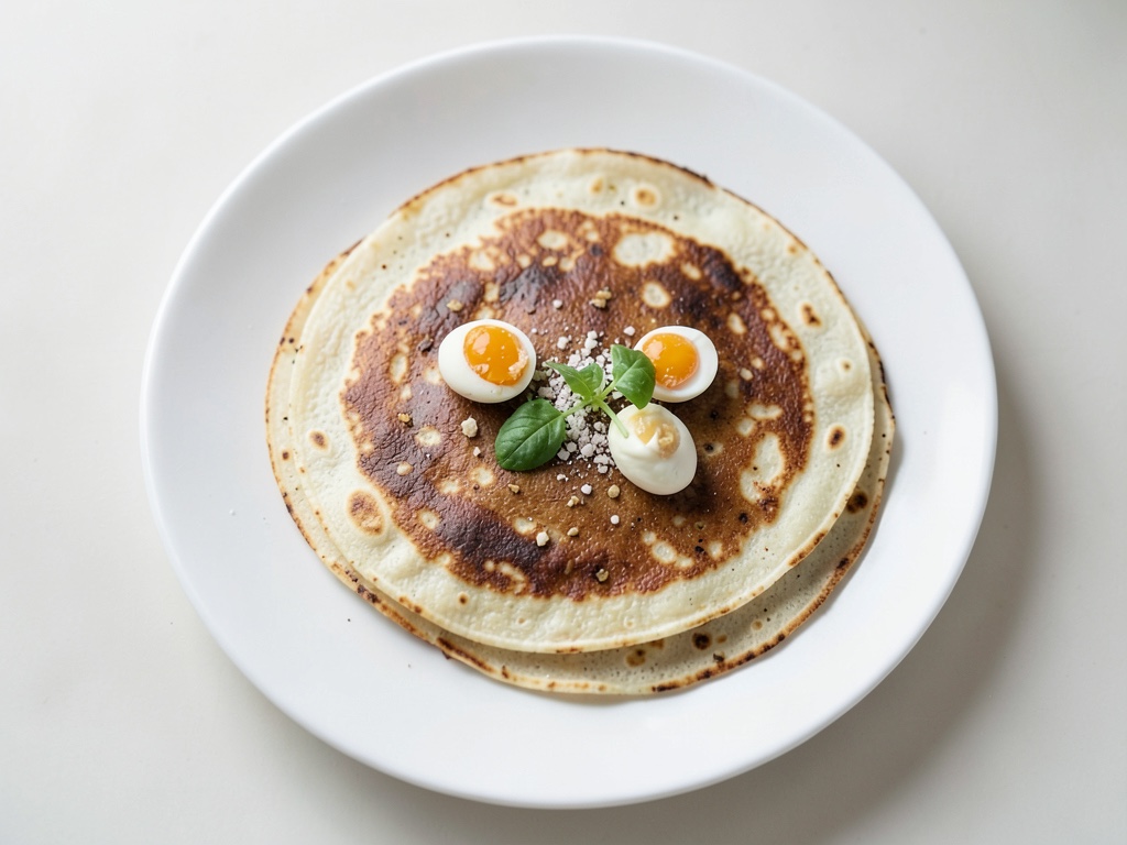 Crêpes finos con relleno de canela y azúcar