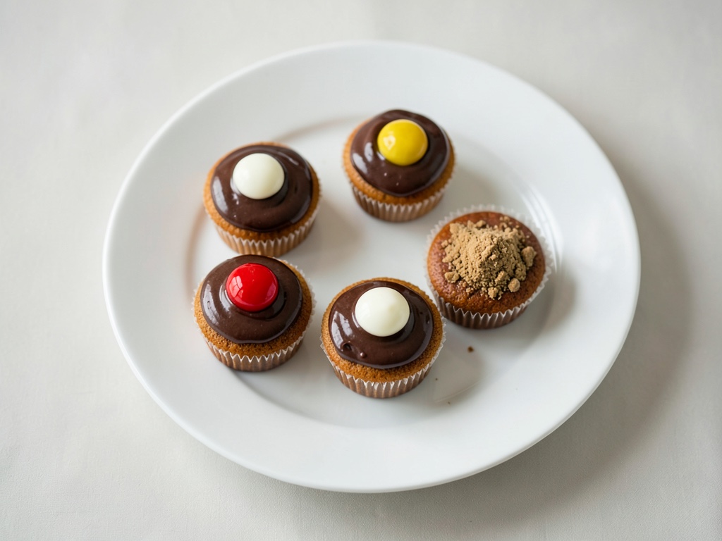 Cupcake al cioccolato cremosi con decorazione alla menta