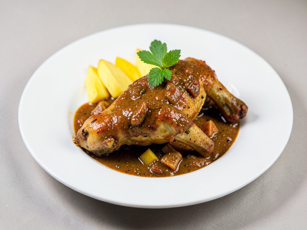 Pollo al curry con ananas